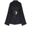 Cappotto corto avvolgente in lana