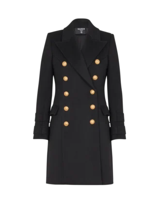 Cappotto in lana e cashmere con 10 bottoni