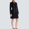 Cappotto in lana e cashmere con 10 bottoni