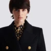 Cappotto in lana e cashmere con 10 bottoni