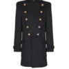 Cappotto in lana e cashmere con pettorina frontale staccabile Cappotto in lana e cashmere con pettorina frontale staccabile