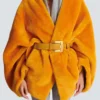 Cappotto in shearling con cintura Cappotto in shearling con cintura