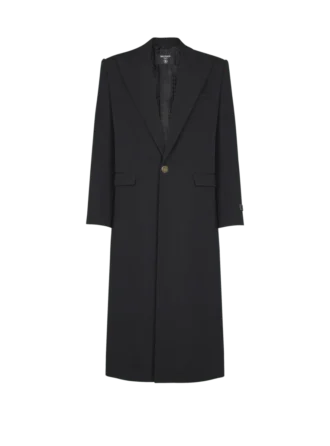 Cappotto lungo in lana grain de poudre