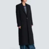 Cappotto lungo in lana grain de poudre Cappotto lungo in lana grain de poudre