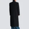 Cappotto lungo in lana grain de poudre Cappotto lungo in lana grain de poudre