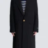 Cappotto lungo in lana grain de poudre Cappotto lungo in lana grain de poudre