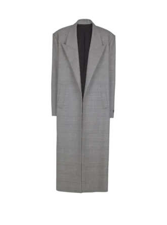 Cappotto oversize in lana Principe di Galles