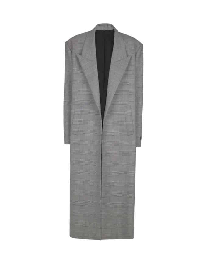 Cappotto oversize in lana Principe di Galles Cappotto oversize in lana Principe di Galles