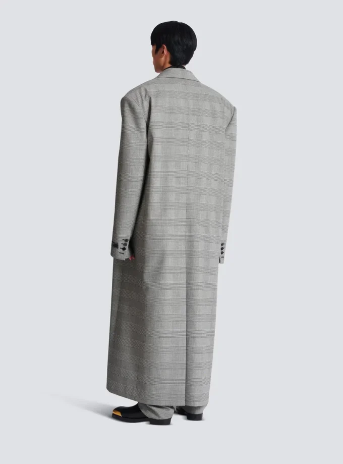 Cappotto oversize in lana Principe di Galles Cappotto oversize in lana Principe di Galles