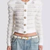 Cardigan a maniche lunghe in maglia effetto tweed Cardigan a maniche lunghe in maglia effetto tweed