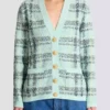 Cardigan ampio in tweed glitterato Cardigan ampio in tweed glitterato