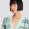 Cardigan ampio in tweed glitterato Cardigan ampio in tweed glitterato
