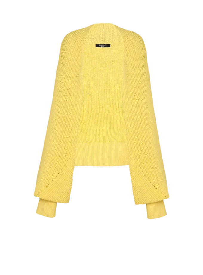 Cardigan bolero in maglia a coste