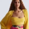 Cardigan bolero in maglia a coste