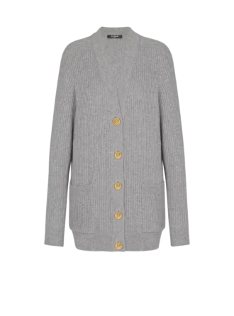 Cardigan in cashmere con bottoni