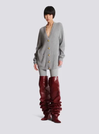 Cardigan in cashmere con bottoni