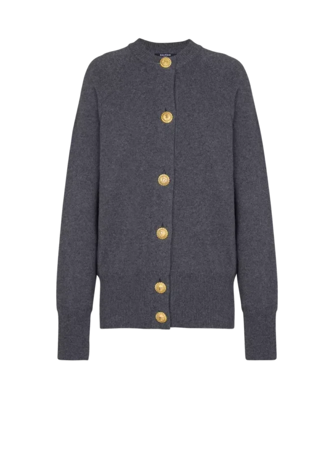 Cardigan in eco-cashmere con bottoni Cardigan in eco-cashmere con bottoni