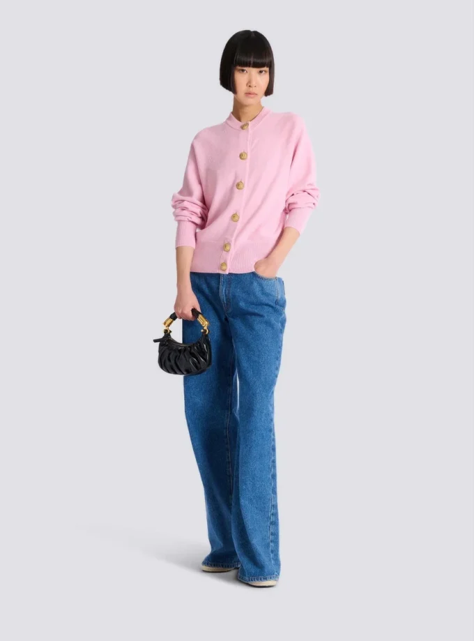 Cardigan in eco-cashmere con bottoni Cardigan in eco-cashmere con bottoni