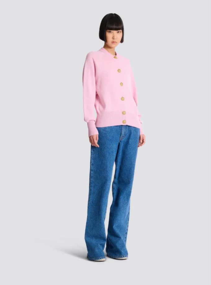 Cardigan in eco-cashmere con bottoni Cardigan in eco-cashmere con bottoni