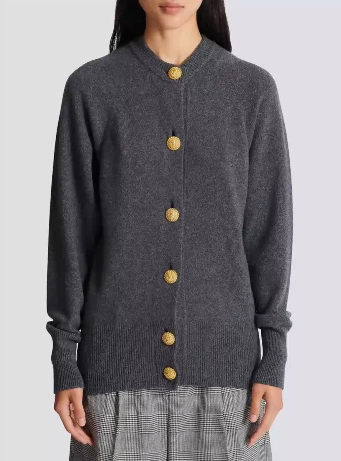Cardigan in eco-cashmere con bottoni Cardigan in eco-cashmere con bottoni