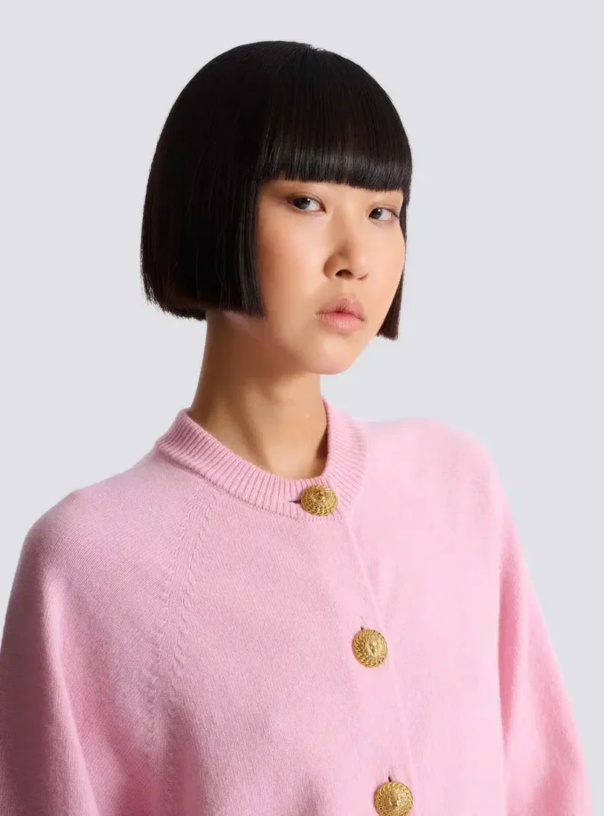 Cardigan in eco-cashmere con bottoni Cardigan in eco-cashmere con bottoni