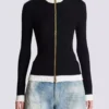 Cardigan in maglia con collo alto e zip Cardigan in maglia con collo alto e zip