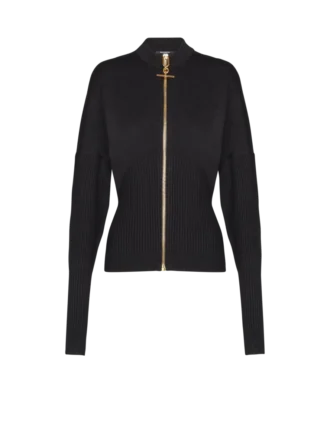 Cardigan in maglia con zip