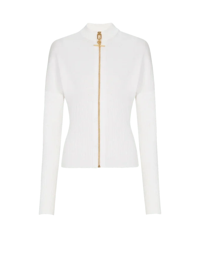 Cardigan in maglia con zip Cardigan in maglia con zip
