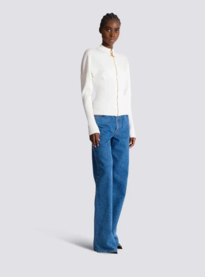 Cardigan in maglia con zip Cardigan in maglia con zip