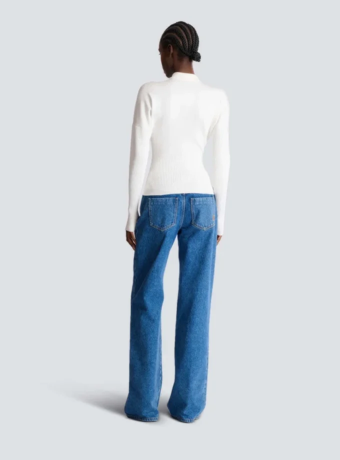 Cardigan in maglia con zip Cardigan in maglia con zip
