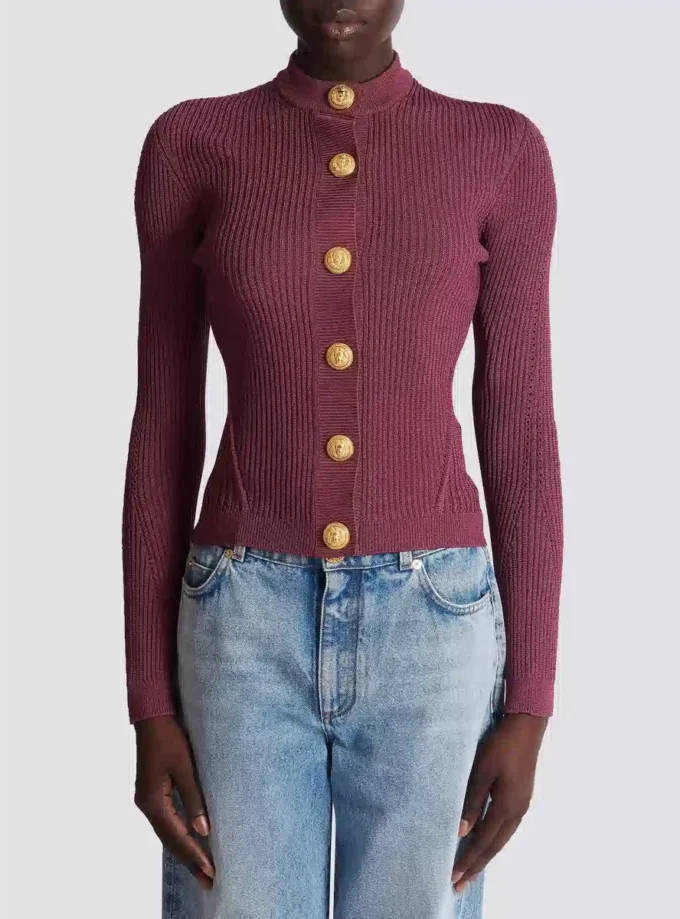 Cardigan in maglia fine con bottoni Cardigan in maglia fine con bottoni