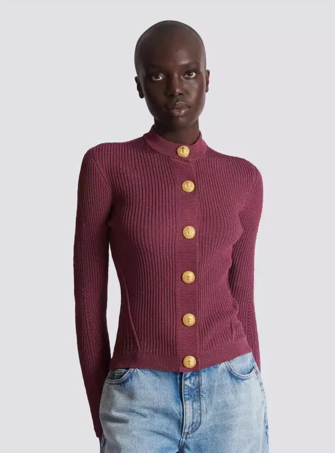 Cardigan in maglia fine con bottoni Cardigan in maglia fine con bottoni