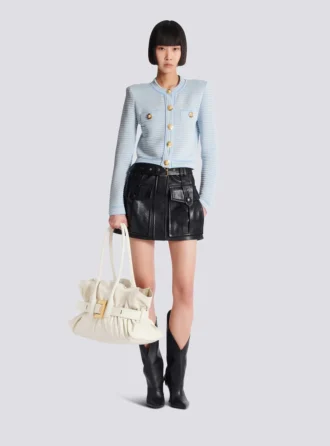 Cardigan in maglia testurizzata a maniche lunghe