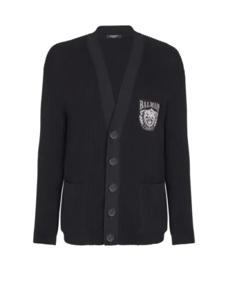 Cardigan in maglia tubolare di cotone