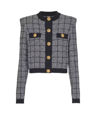 Cardigan in tweed leggero
