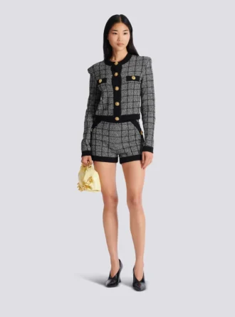 Cardigan in tweed leggero