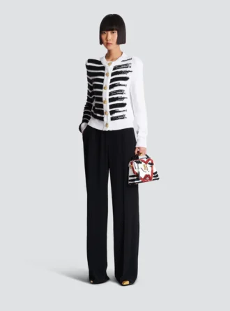 Cardigan marinière con bottoni