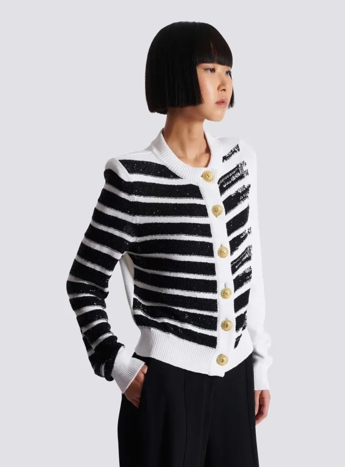 Cardigan marinière con bottoni Cardigan marinière con bottoni