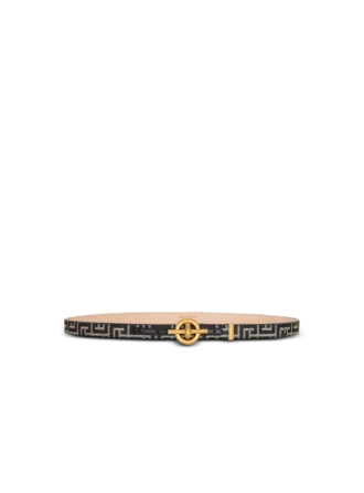 Cintura con barra a T in jacquard monogramma