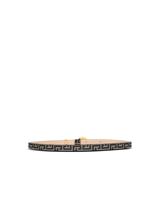 Cintura con barra a T in jacquard monogramma