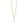 Collana lunga Sync in ottone dorato