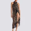 Copricostume con stampa leopardata