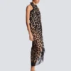 Copricostume con stampa leopardata