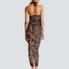 Copricostume con stampa leopardata