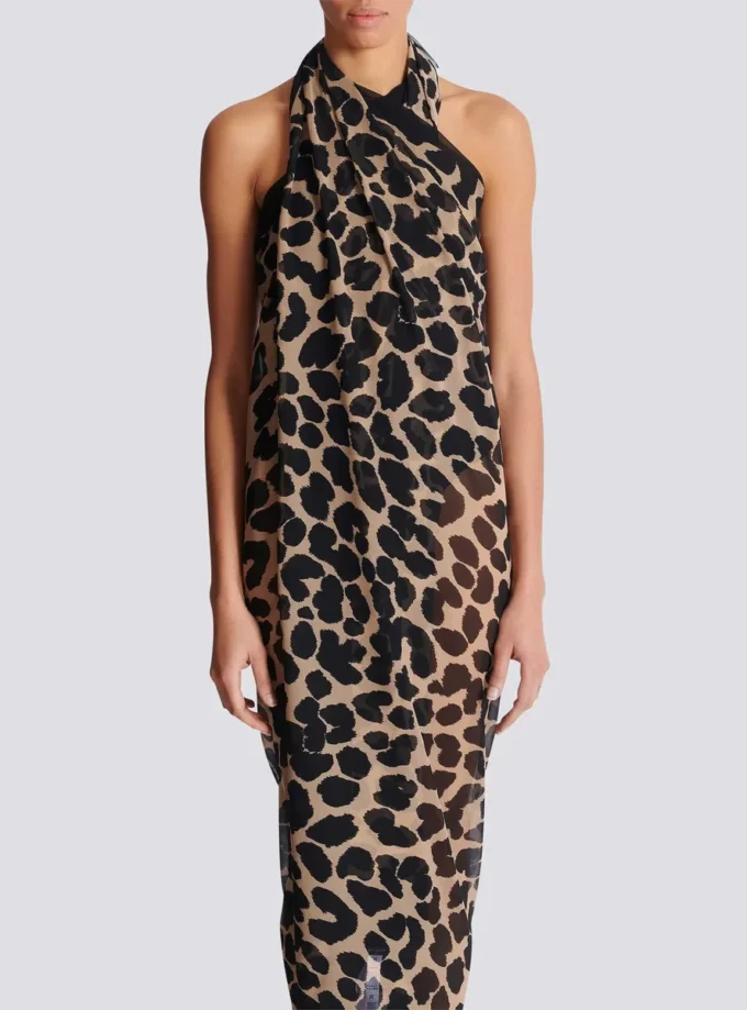 Copricostume con stampa leopardata