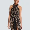 Copricostume con stampa leopardata