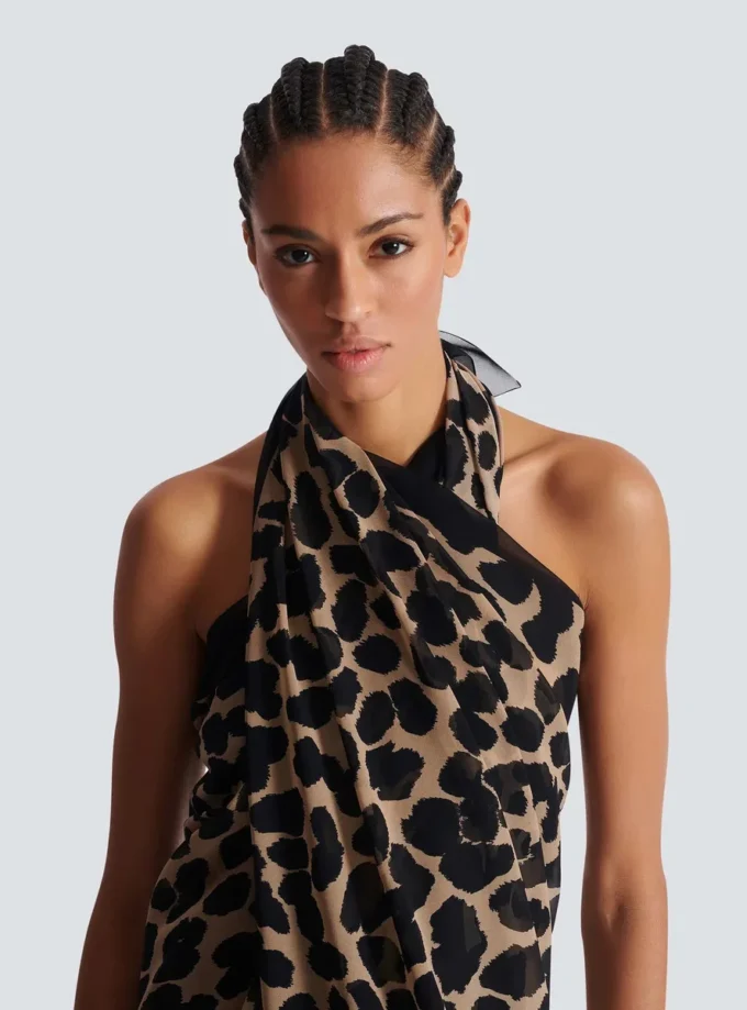 Copricostume con stampa leopardata