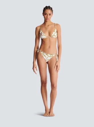 Costume da bagno a due pezzi con stampa Chaînes