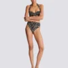 Costume da bagno a due pezzi con stampa leopardata Costume da bagno a due pezzi con stampa leopardata