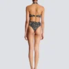 Costume da bagno a due pezzi con stampa leopardata Costume da bagno a due pezzi con stampa leopardata